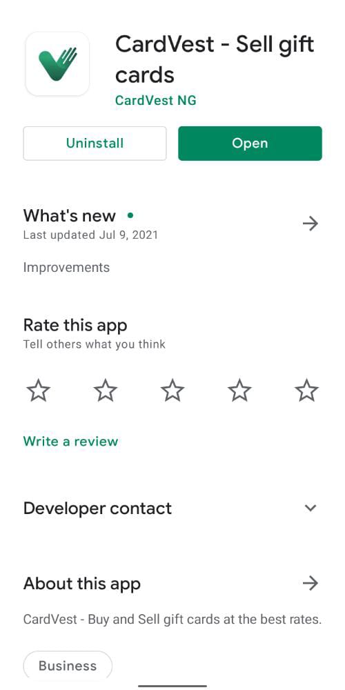 CardVest PLaystore