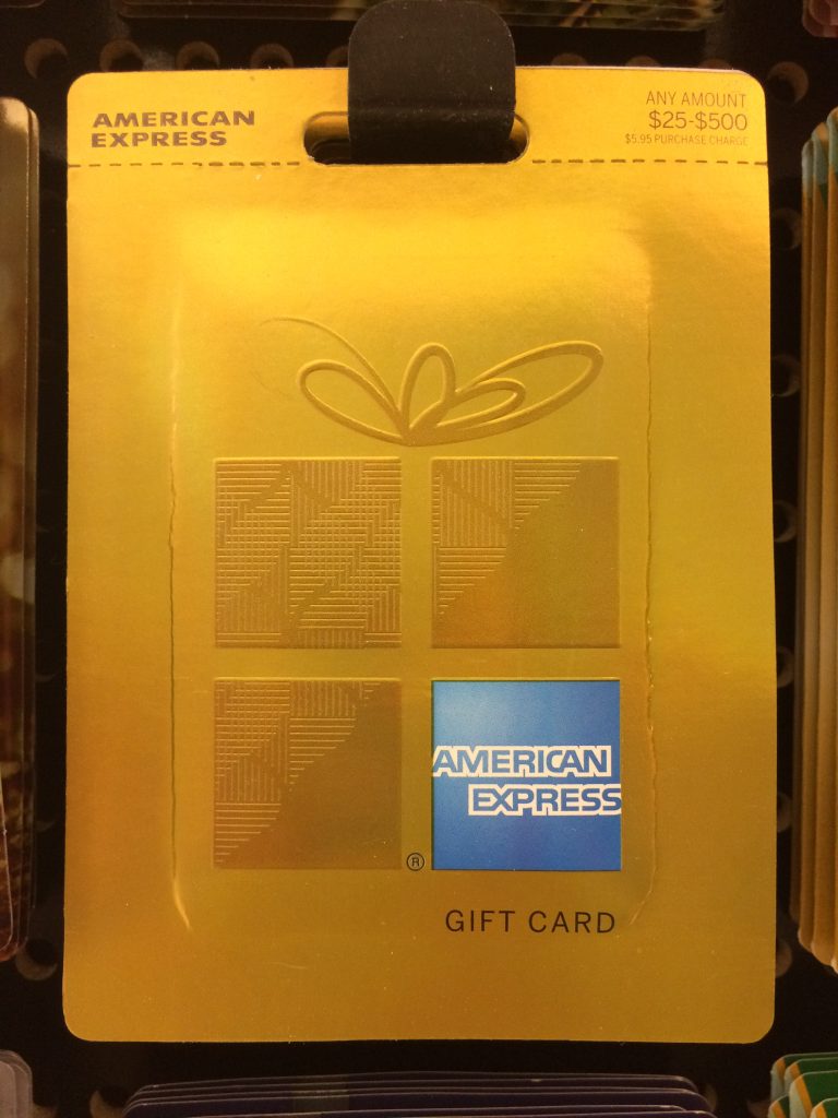 Amex gift card front