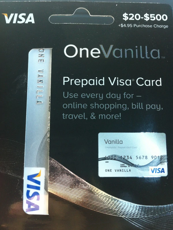 How to redeem One Vanilla gift card
